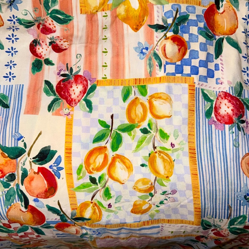 Anthropology Paper Heart Sunburst Fruit Patchwork Maxi Dress - Picture 5 of 6